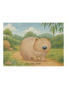 Mr. & Mrs. Panda Дизайн головоломки с вомбатом, без надписей белым цветом