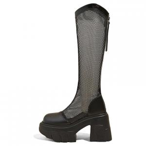 Ботинки Knee high для женщин A poinsettia princess, черный