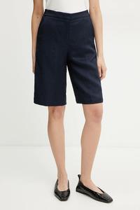 Шорты с добавлением льна Boss, темно-синий