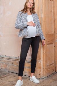 Джинсы облегающего кроя «кай» с поясом на животе Seraphine, черный