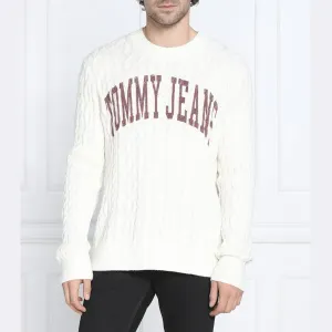 Университетский свитер свободного кроя Tommy Hilfiger, бежевый