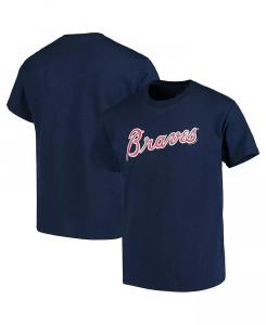 Футболка с логотипом Big Boys Atlanta Braves - Темно-синий Soft As A Grape