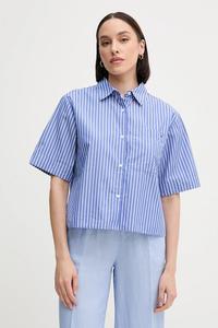 Хлопковая рубашка Tommy Hilfiger, фиолетовый