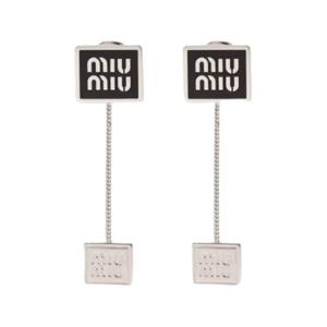 MIU MIU Эмалевые серьги Women's Silver