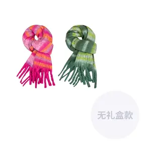 CMFY Вязаный шарф унисекс, Pink+Green