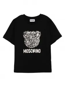 Футболка с графичным принтом Moschino Kids, черный
