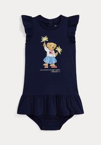 Платье из джерси POLO BEAR COTTON JERSEY DRESS & BLOOMER Polo Ralph Lauren, синий