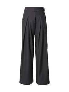 ABOUT YOU Брюки с расклешенными складками 'Palmer' в темно-сером цвете