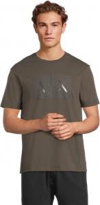 Мужская облегающая футболка с логотипом Box Armani Exchange, Sage