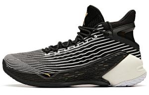 Баскетбольные кроссовки KT4 мужские высокие черные/белые/металлик-золотые Anta