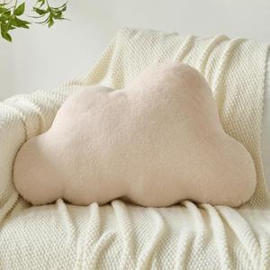 Znhinery Декоративная подушка в форме облака с искусственным мехом Beige