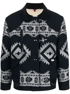 Куртка с геометричным узором и карманами Fay, синий