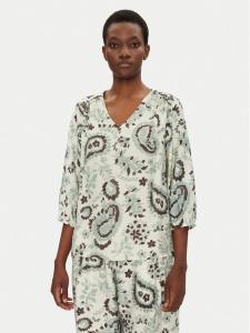 Блузка обычного кроя 20615424 Fransa, зеленый