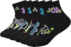 Детские носки Under Armour Multi Pack Essential Quarter, 3 пары, Space Black