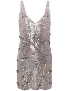 P.A.R.O.S.H. мини-платье с пайетками, серый
