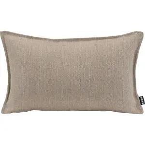 Декоративная подушка Mali однотонная, наволочка с наполнителем, 1 штука H.O.C.K., Taupe + unifarben