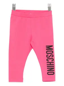 Леггинсы с логотипом Moschino Kids, розовый