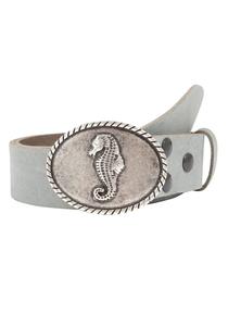 Кожаный ремень RETTUNGSRING by showroom 019° Belt, светло-серый