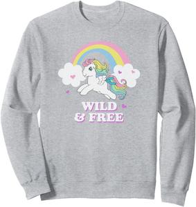 Толстовка My Little Pony Starshine Retro Wild & Free Rainbow Hearts, серая
