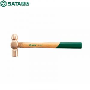 SATA 31162 бериллиевая бронза, взрывозащищенный молоток с деревянной ручкой и шариковой головкой, 1,5 фунта