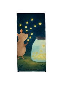 Mr. & Mrs. Panda Пляжное полотенце с изображением мыши и звезды, без надписи, белого цвета