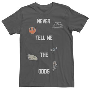 Мужская футболка с рисунком Never Tell Me The Odds Star Wars