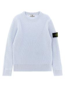 Рифленый свитер Stone Island Junior, светло-голубой