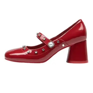 SHOESZOOO Туфли Мэри Джейн женские, цвет «Бегония красный»