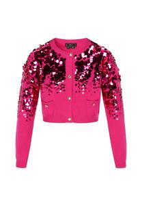 Вязаный кардиган faina Fashion Look, фуксия