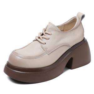 Devanro Туфли на платформе с массивным каблуком 7,5 см женские абрикосовые, цвет Apricot