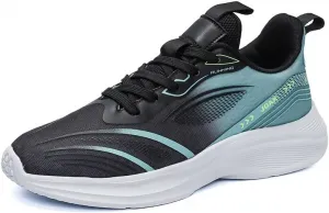 Мужские легкие повседневные кроссовки для бега, удобные спортивные кроссовки для ходьбы, пробежек, путешествий и ежедневной носки, дышащие и прочные Qacksv, черный