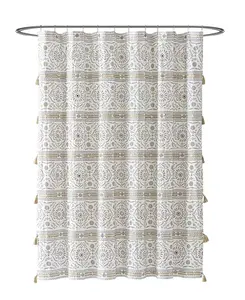 Занавеска для душа Рангила, 72 x 72 дюйма John Robshaw, linen
