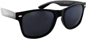 Поляризованные винтажные модные ретро солнцезащитные очки унисекс W109po (черные - черные линзы...) MODA, Black