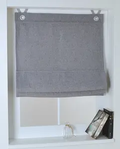 Римская штора / рулонная штора с люверсами, затемнение, затемнение, не требует сверления, серая, 100 х 130 см
