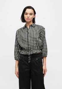 Блуза GAP TIE WAIST SHIRT, Black/White/Black