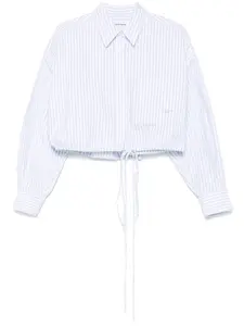 Укороченная рубашка в полоску Alexander Wang, белый