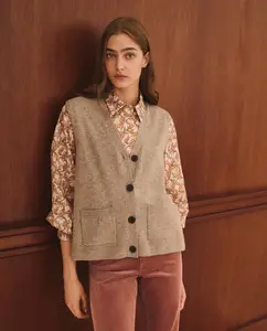 Женский однотонный пуловер Lloyd's, бежево-серый