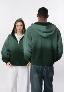 Укороченная плотная толстовка унисекс на молнии Yourturn, Dark Green