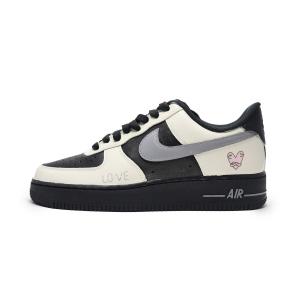 Кроссовки Nike Air Force 1 Skateboarding Shoes Men Low-top Black/white/gray, черный