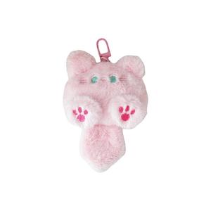 Очаровательный кулон в виде плюшевой кошки Calico Siamese Cat мягкая игрушка высота 10см Nodding Bud Bug