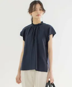 Блузка с высоким воротником от Karl Mayer Suite L, цвет Navy [075]