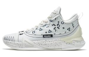 Баскетбольные кроссовки Shark1.0 мужские с низким верхом белые/черные Xtep