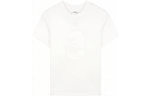 Футболка из хлопка с нашивкой логотипа Courrèges COURREGES, белая