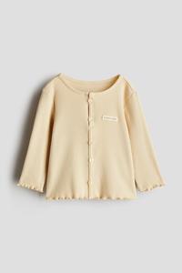 Рубашка из джерси с пуговицами H&M, бежевый