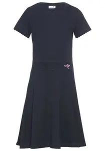 Платье-фигуристка KangaROOS "с вышивкой", для девочек, цвет морской волны