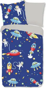 Постельное белье Space Friends с цифровой печатью Sleep and Dream 135 см x 200 см ESPiCO