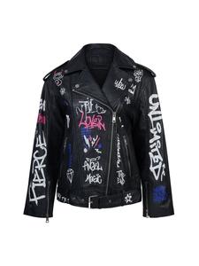 Trueprodigy Черная кожаная куртка Anya