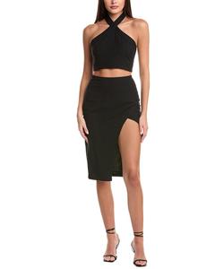 Серафина Льняное миди-платье Seraphina, черный