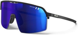 Солнцезащитные очки Julbo Intensity Performance, унисекс. Полная вентиляция, панорамный обзор. Защита от УФ 100%. Цвет: Matte Black Frame - Rose W/ Multilayer Blue Mirror Lens (Reactiv 1-3 High Contrast)