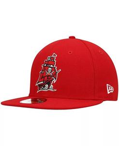 Мужская красная кепка Tampa Bay Buccaneers Omaha Alternate Logo 59Fifty Fitted New Era